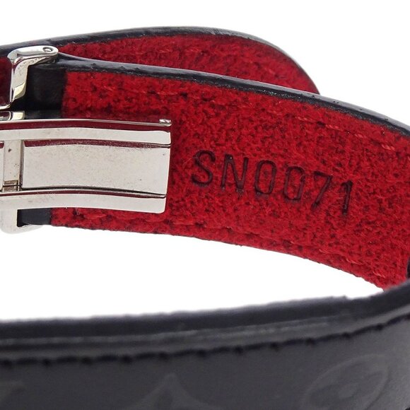Louis Vuitton Black Monogram Good Luck Bracelet Bangle M64447 SN0071 144844 - Picture 3 of 4